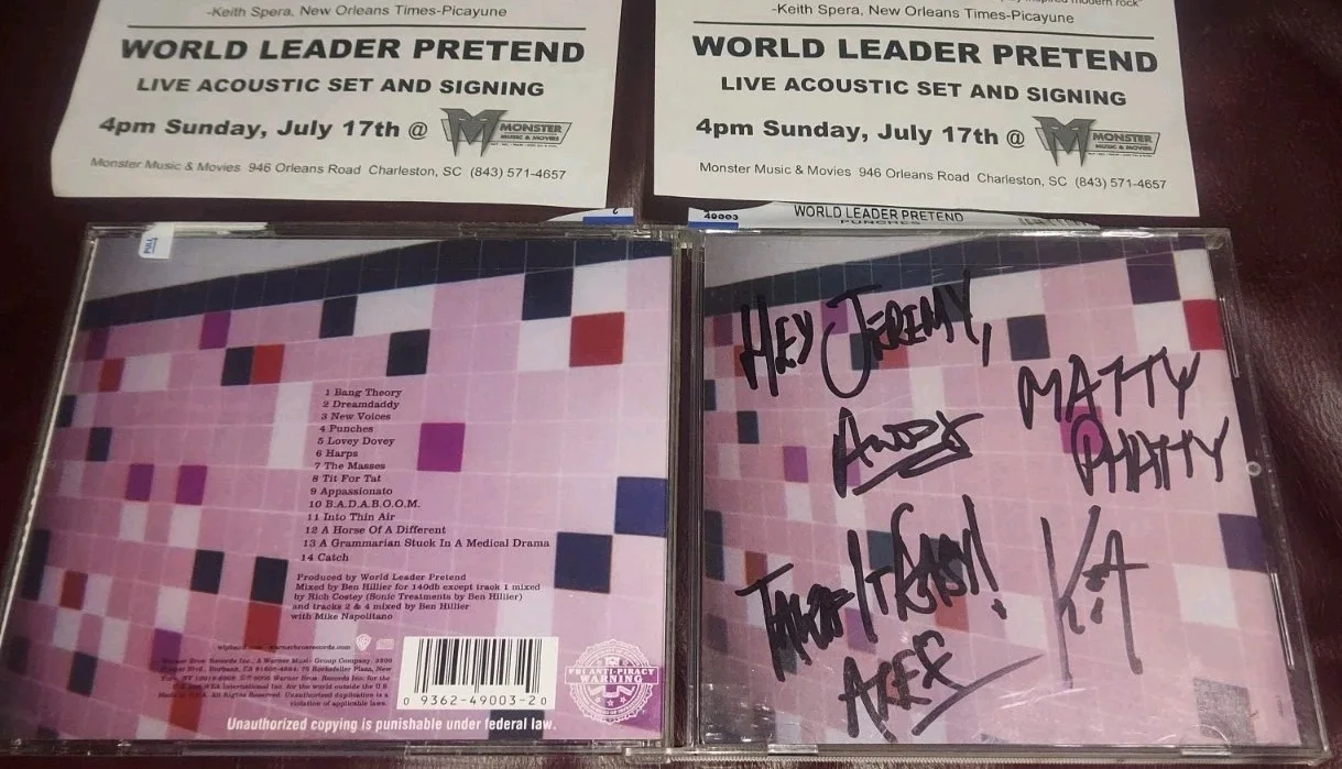 World Leader Pretend Autograped Punches CD HAND SIGNED L@@K A Lot More + FS, изображение 2