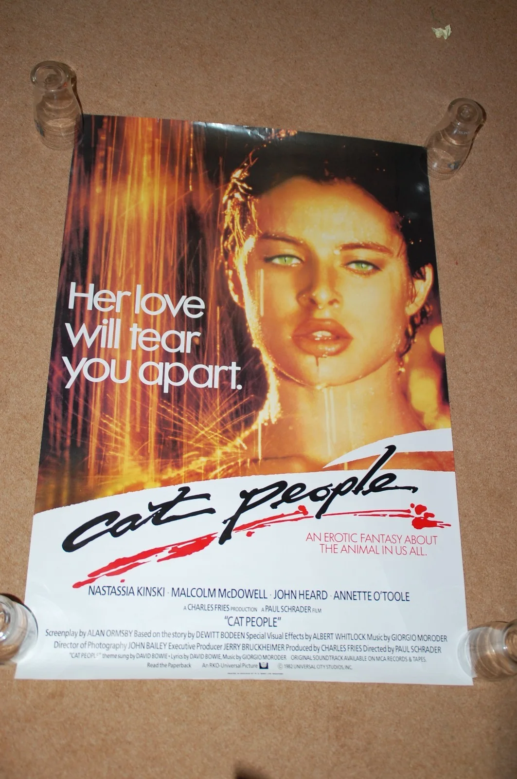 NASTASSJA KINSKI in CAT PEOPLE (1982) - RARE ORIG. ROLLED UK 1-SHEET POSTER, изображение 2