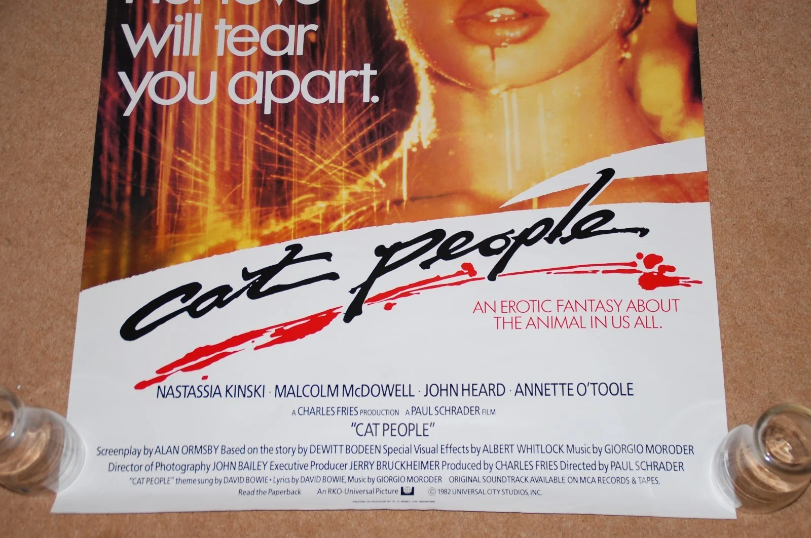 NASTASSJA KINSKI in CAT PEOPLE (1982) - RARE ORIG. ROLLED UK 1-SHEET POSTER, изображение 4