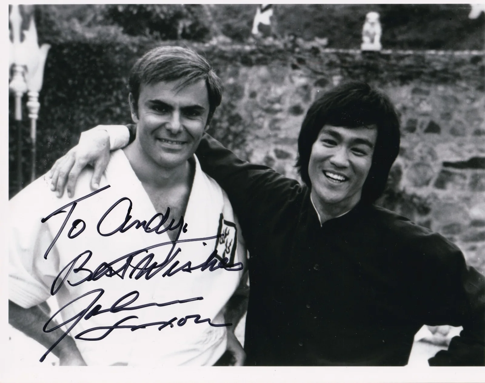 John Saxon — John Saxon Enter The Dragon Signed 8x10 Photo COA