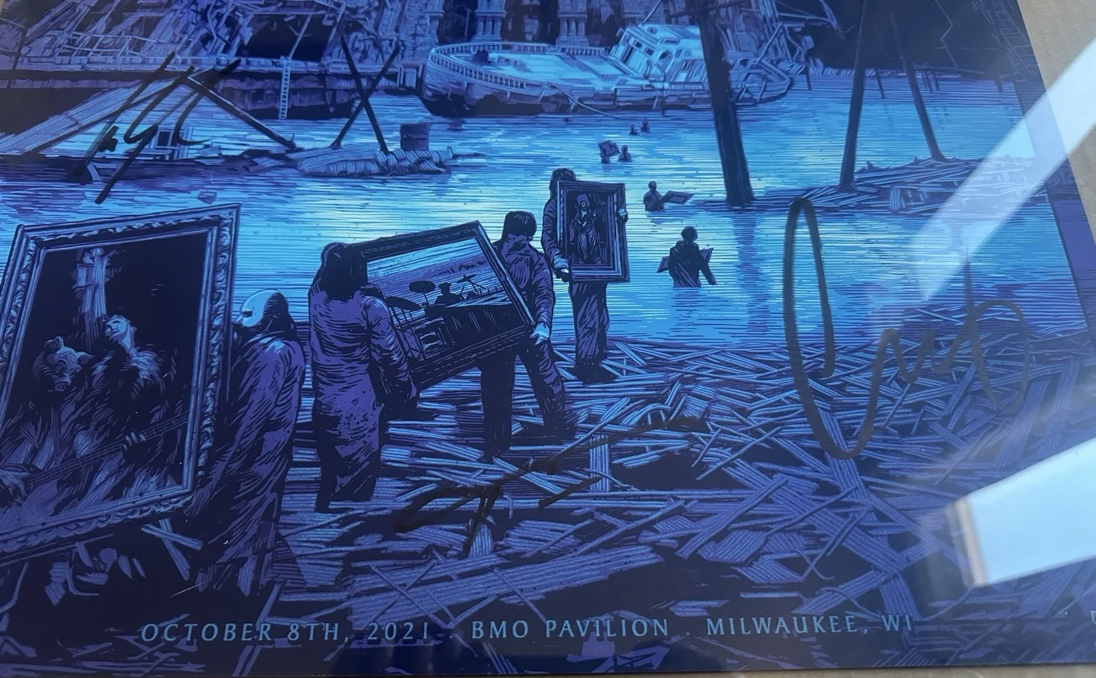 SIGNED Primus Poster Milwaukee 10-8-21 #175/200 Artwork By Daniel Danger, image 4