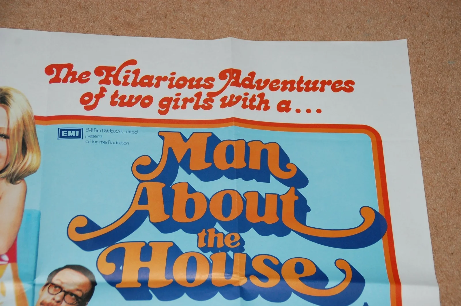 HAMMER FILMS' MAN ABOUT THE HOUSE (1974) - ORIG. UK QUAD POSTER - EX. COND., изображение 3
