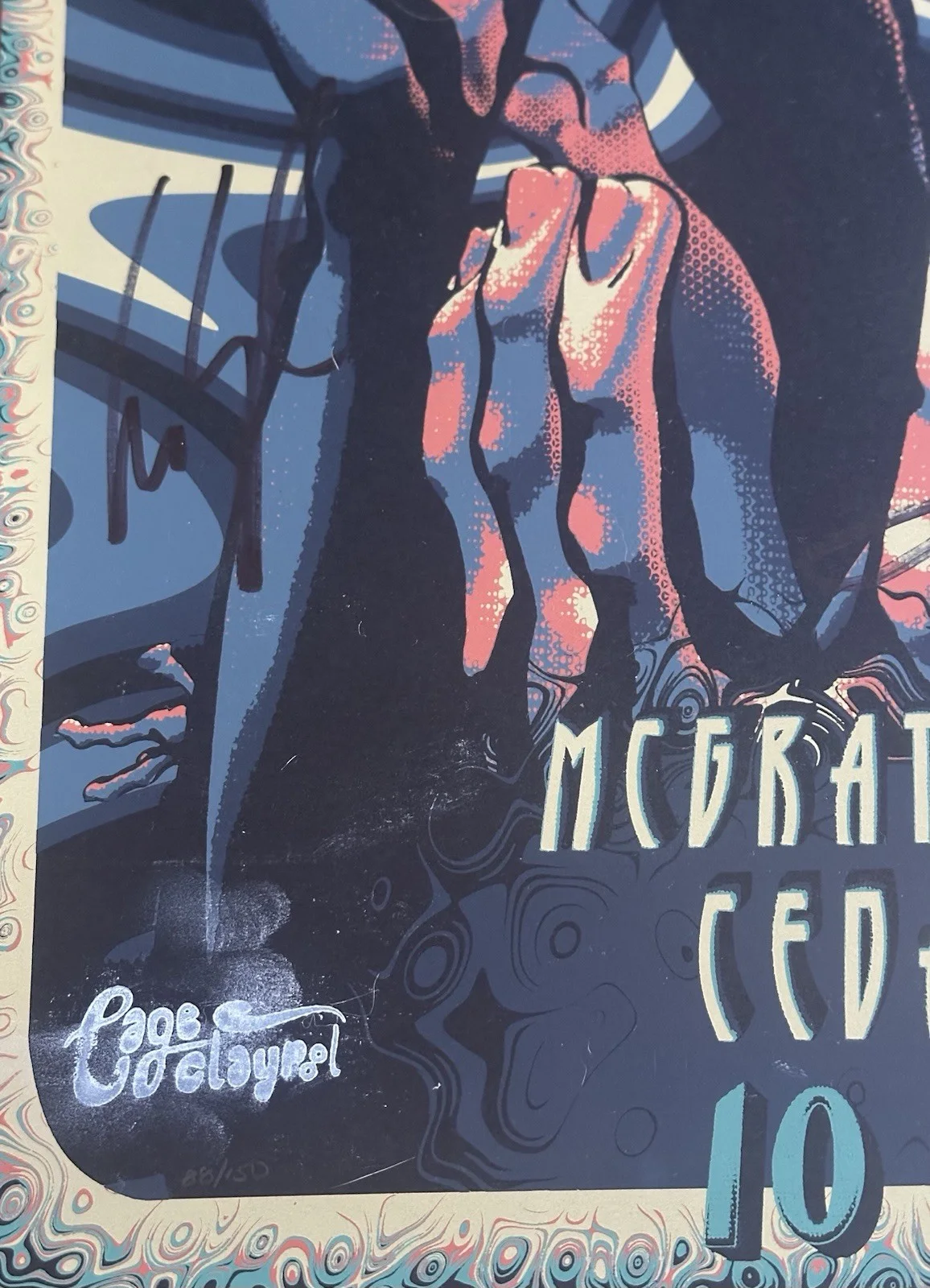 Primus SIGNED A Tribute To Kings Poster Cedar Rapids Artwork By Cage Claypool, image 3