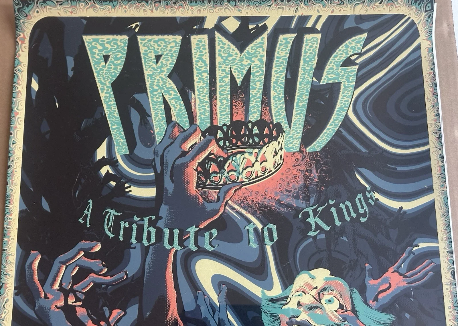 Primus SIGNED A Tribute To Kings Poster Cedar Rapids Artwork By Cage Claypool, image 5