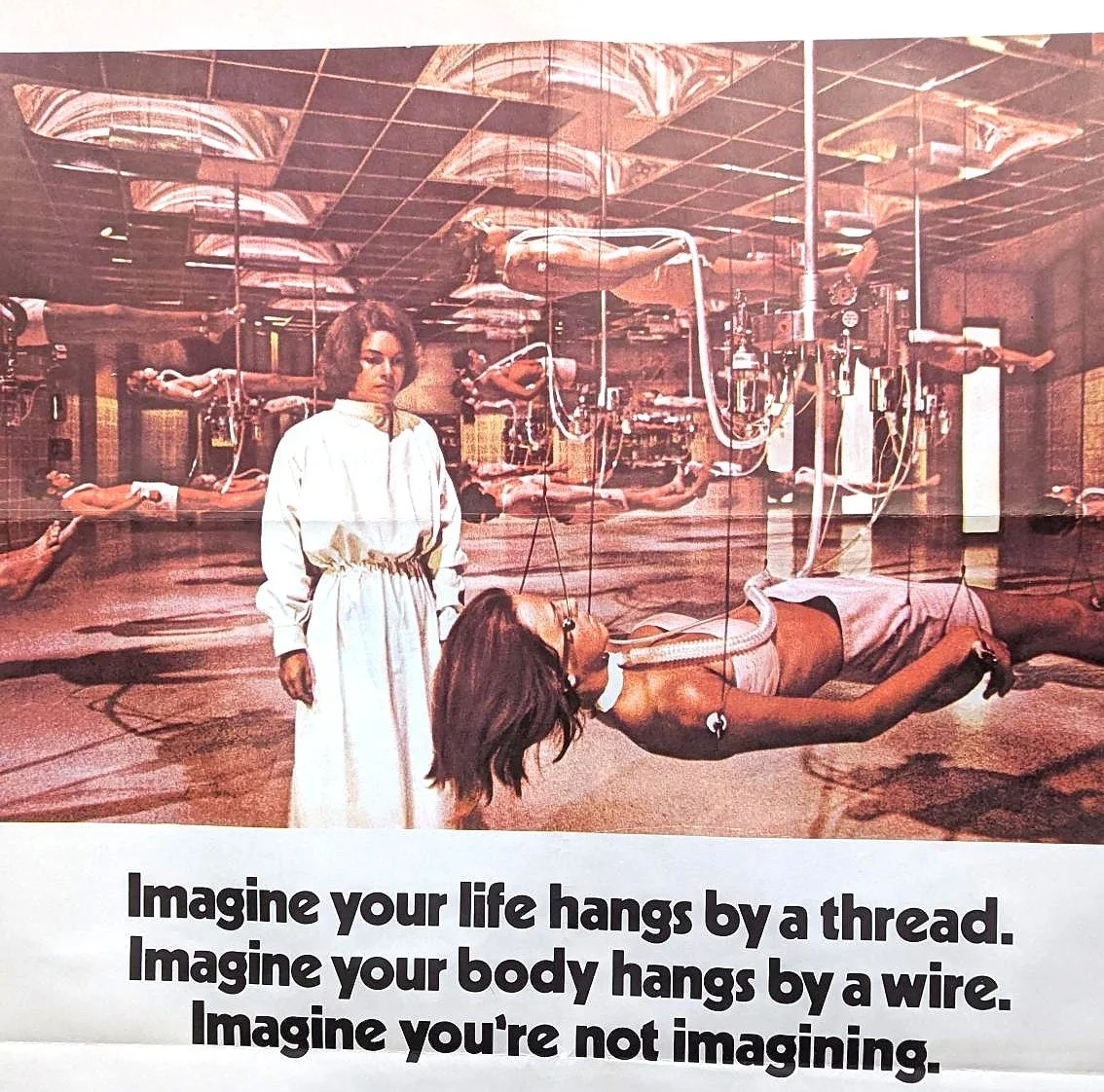 'COMA' (1978) - MICHAEL DOUGLAS/BUJOLD - AUS ONE SHEET-MINT/UNUSED, image 2