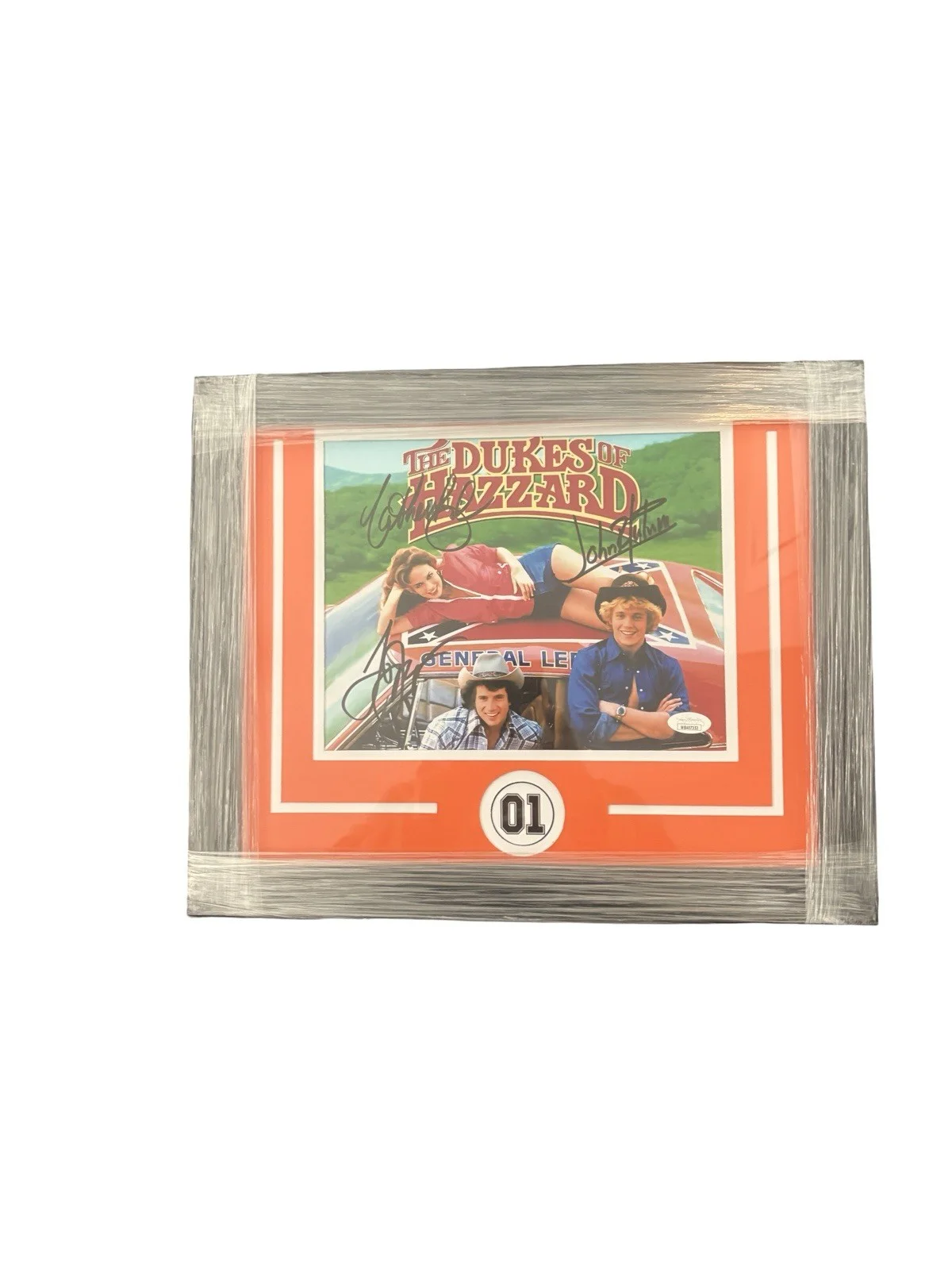 John Schneider, Tom Wopat, Catherine Bach — Dukes Of Hazzard Cast Signed 8x10 Photo Framed Snyder Wopat Bach w/ COA JSA, изображение 2