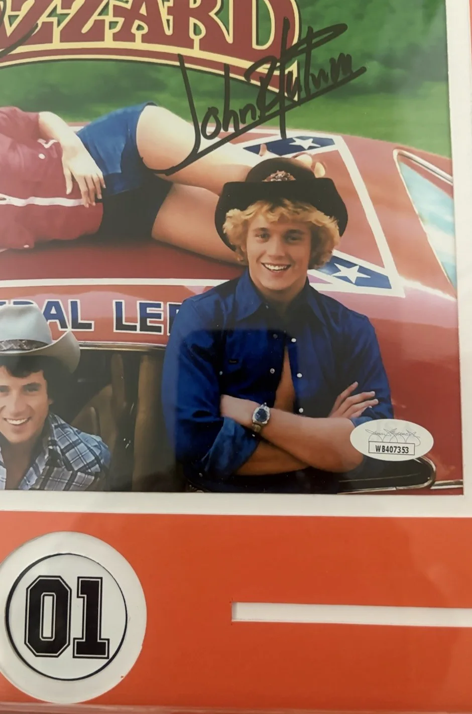 John Schneider, Tom Wopat, Catherine Bach — Dukes Of Hazzard Cast Signed 8x10 Photo Framed Snyder Wopat Bach w/ COA JSA, изображение 4