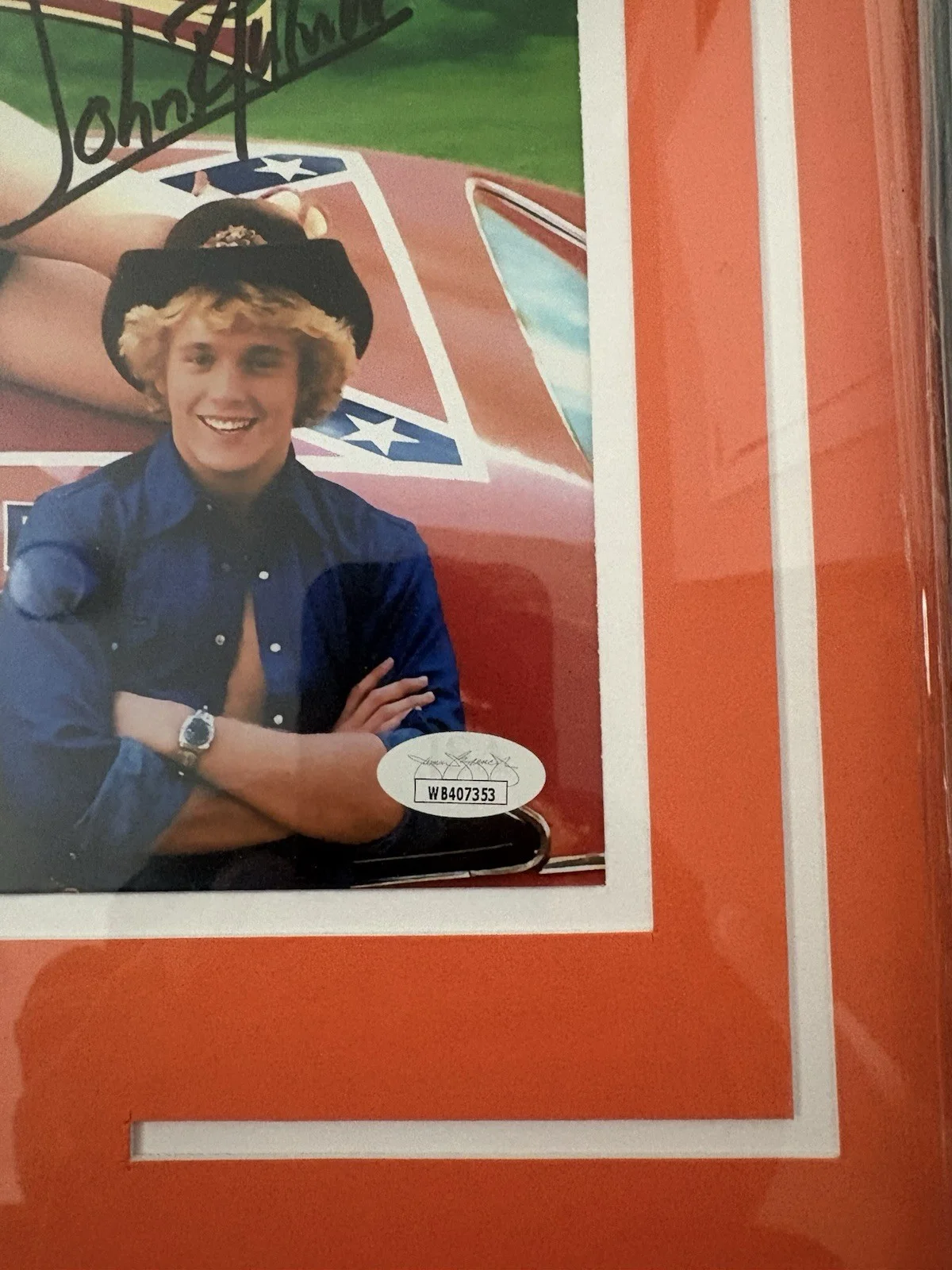 John Schneider, Tom Wopat, Catherine Bach — Dukes Of Hazzard Cast Signed 8x10 Photo Framed Snyder Wopat Bach w/ COA JSA, изображение 5