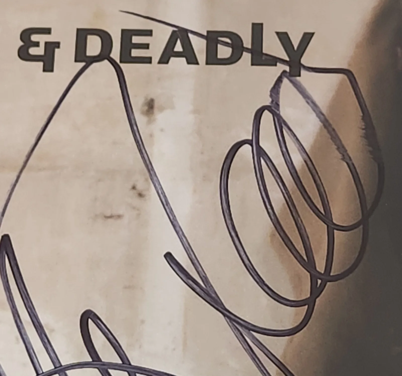 Lita Ford Autographed Live & Deadly Purple Vinyl LP, изображение 4