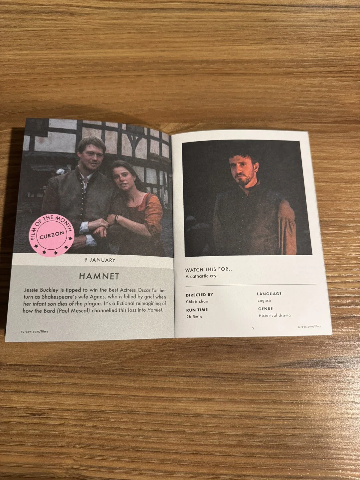 Hamnet Curzon Cinema Guide Paul Mescal Jessie Buckley, изображение 2