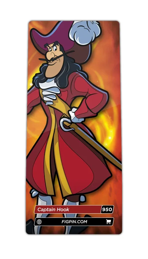 FiGPiN Captain Hook (0950) Disney Villains 3-Inch Enamel Pin, image 2