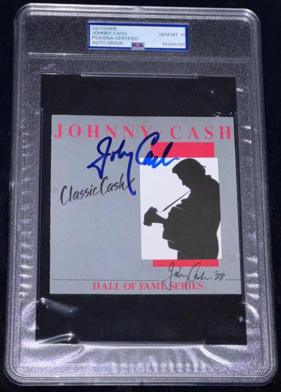 Johnny Cash Classic Greatest Hits Signed Album CD Jacket Autographed Auto PSA 10, image 2