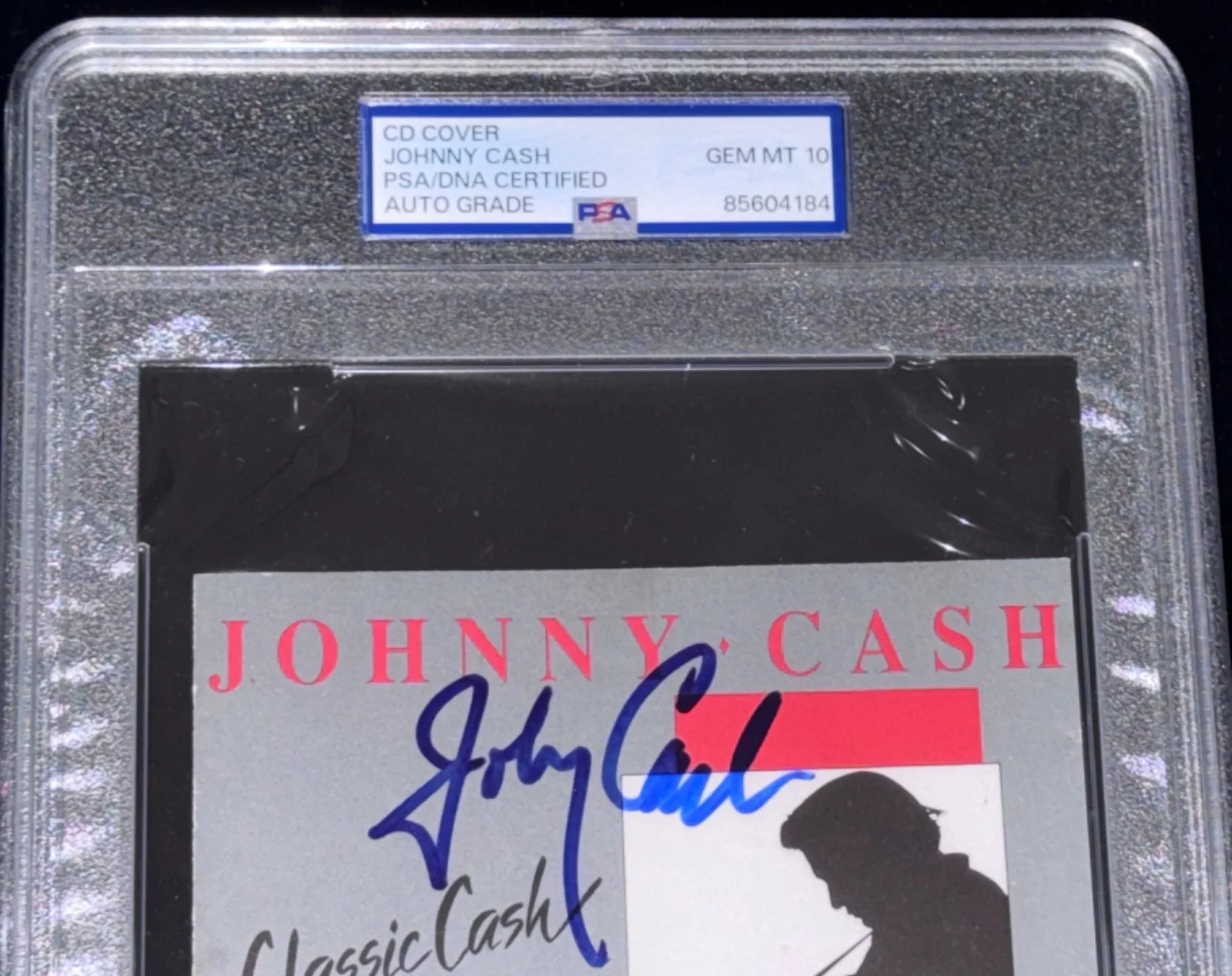 Johnny Cash Classic Greatest Hits Signed Album CD Jacket Autographed Auto PSA 10, image 3