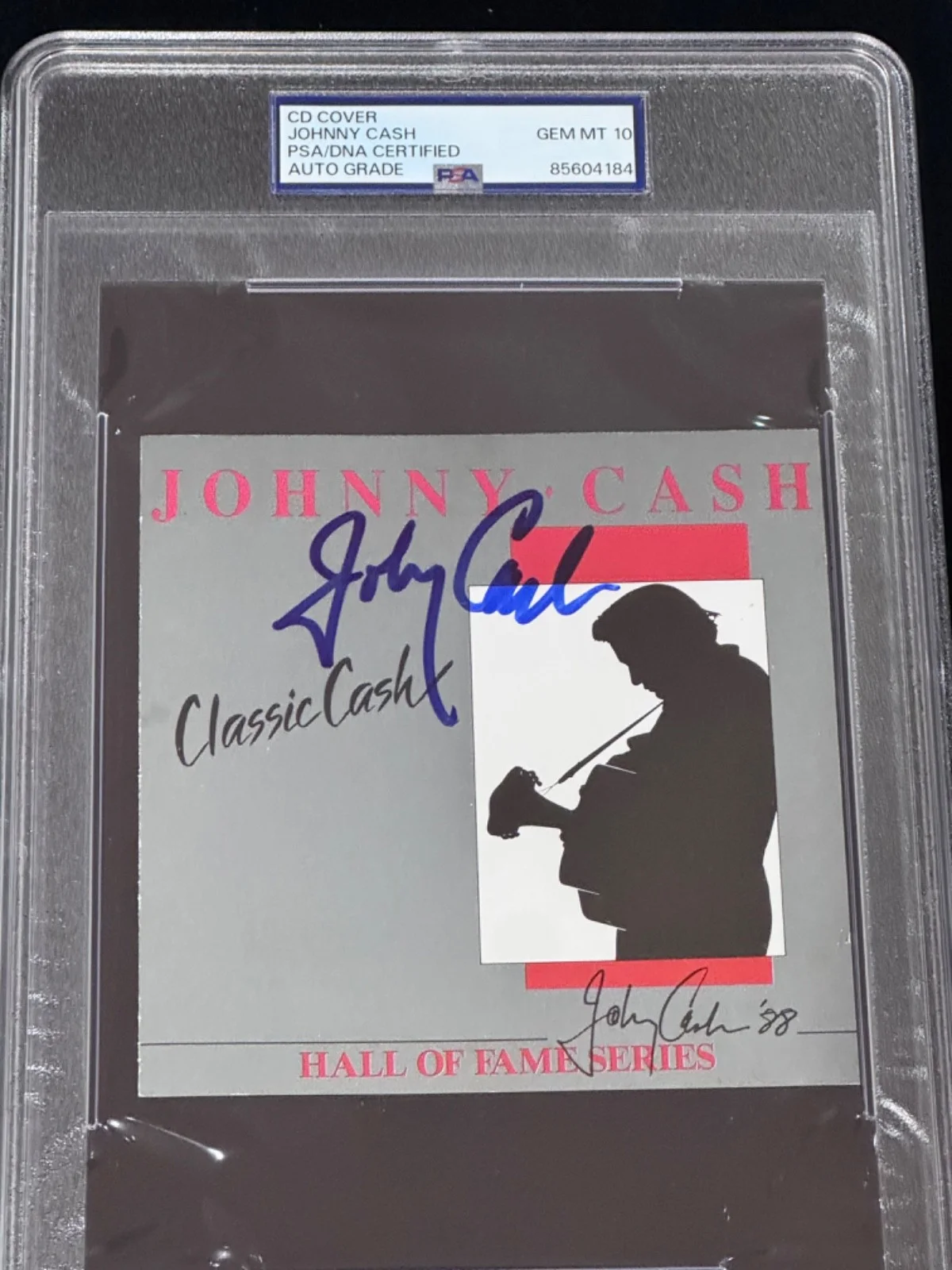 Johnny Cash Classic Greatest Hits Signed Album CD Jacket Autographed Auto PSA 10, image 5