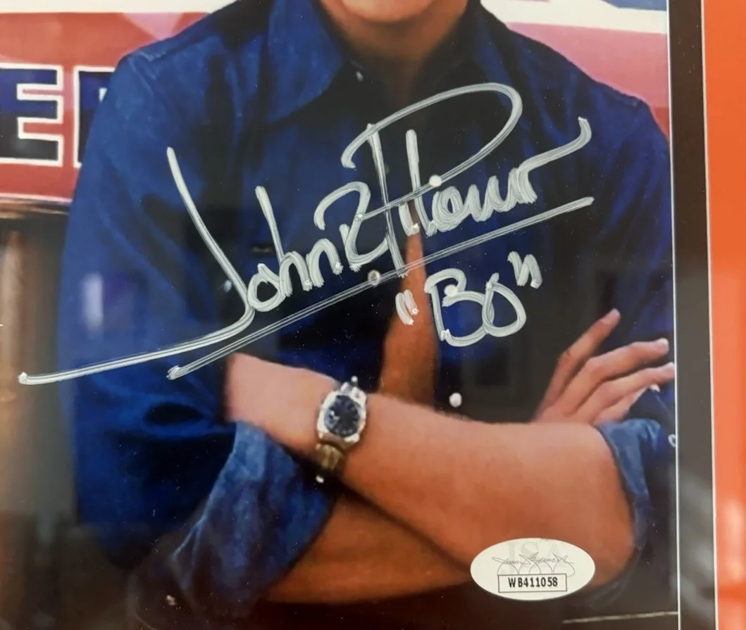 John Schneider Catherine Bach, Tom Wopat — Dukes of Hazzard Cast Signed 11x14 Framed Photo Schneider, Bach, Wopat w/COA JSA, изображение 5