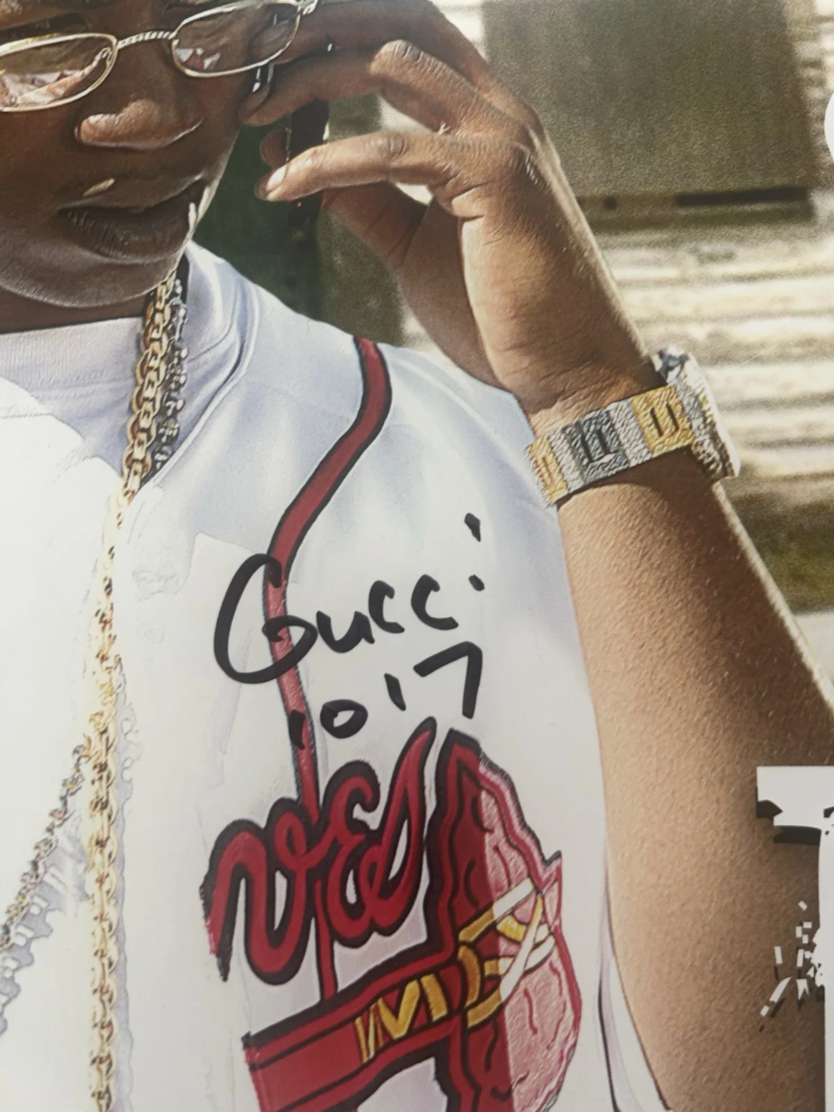Gucci Mane Signed IP Trap House 20th Anniversary Vinyl Rare GTP Autograph Proof, image 3