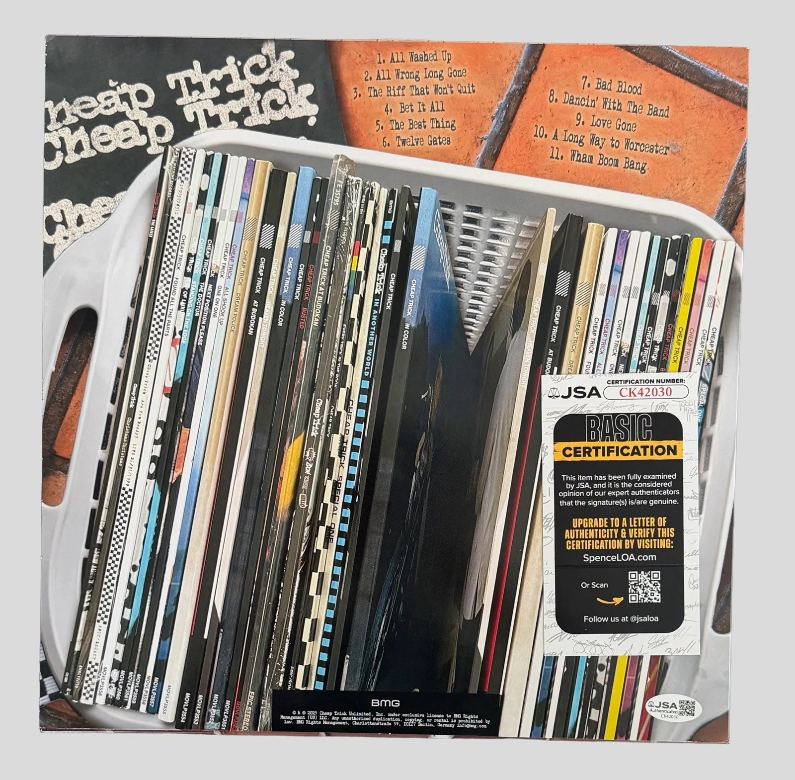 CHEAP TRICK SIGNED ALL WASHED UP VINYL RICK NIELSEN + ROBIN + TOM w/JSA COA!, изображение 3