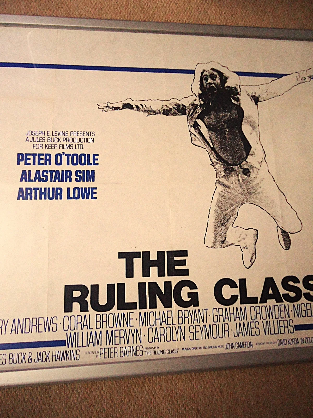 THE RULING CLASS UK QUAD FILM POSTER 1972 VINTAGE PETER O` TOOLE 54YRS OLD RARE, изображение 4