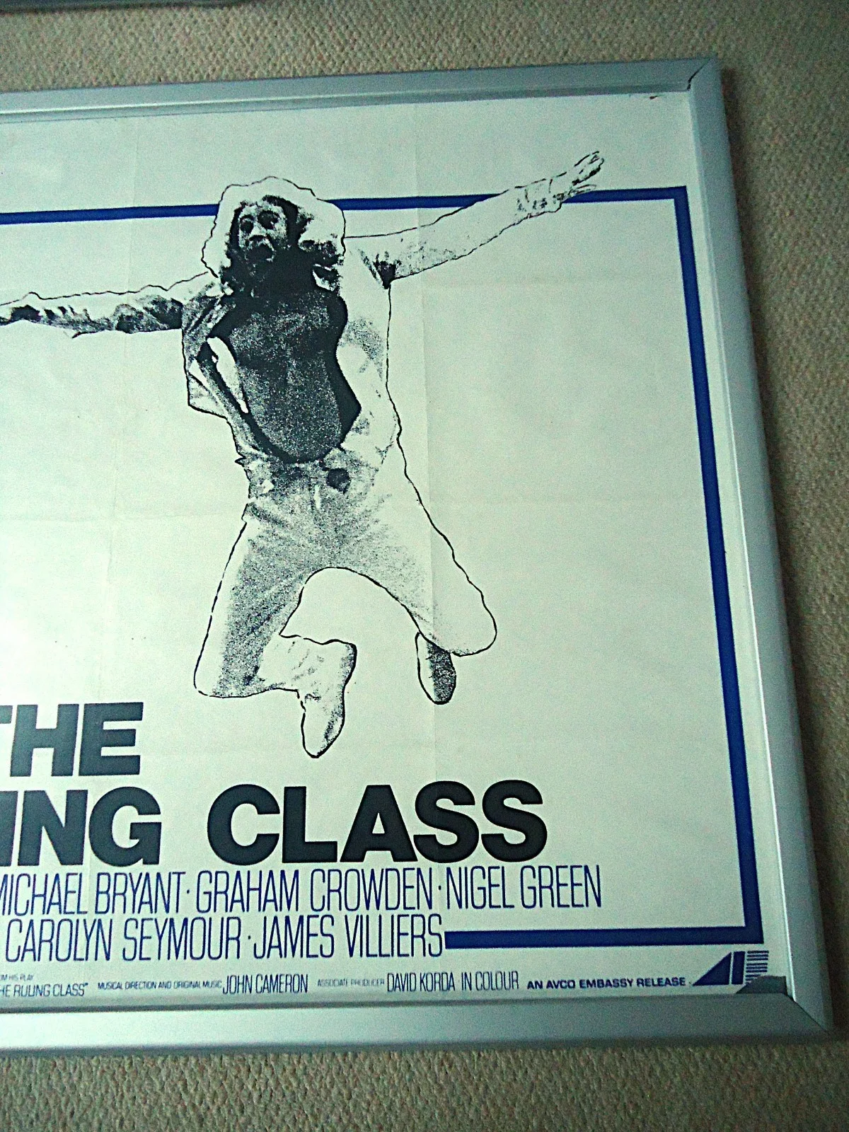THE RULING CLASS UK QUAD FILM POSTER 1972 VINTAGE PETER O` TOOLE 54YRS OLD RARE, изображение 5