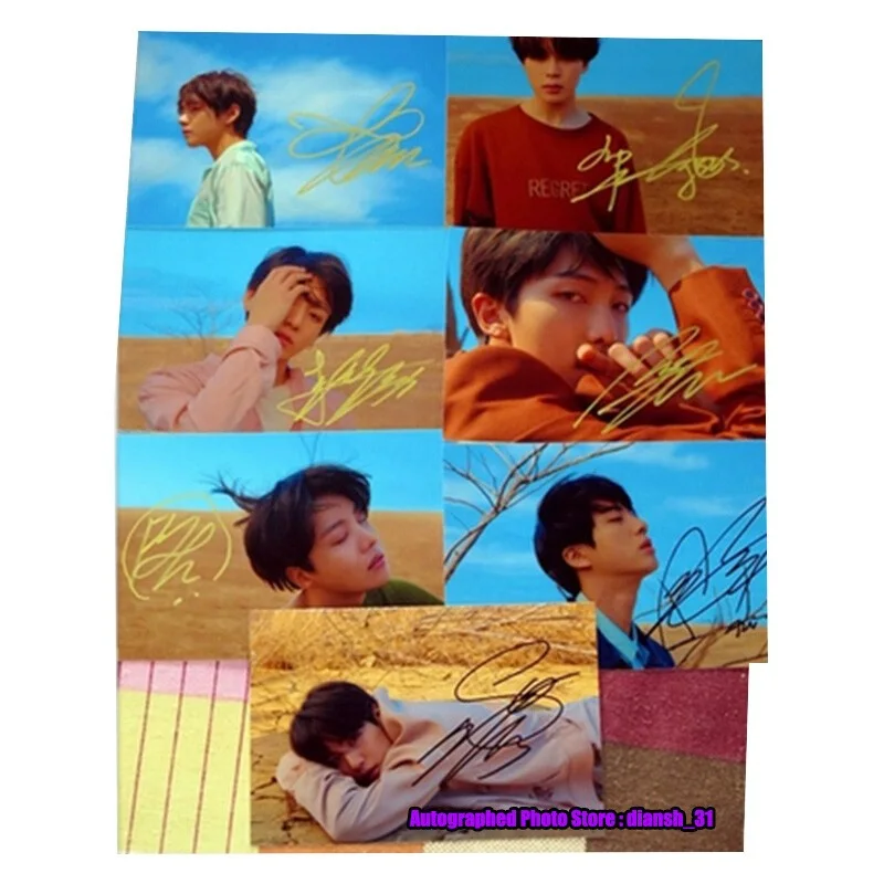 BTS — Signed - BTS Group Autographed Photo Hand Signed 7 - Photograph Combo Set 2025