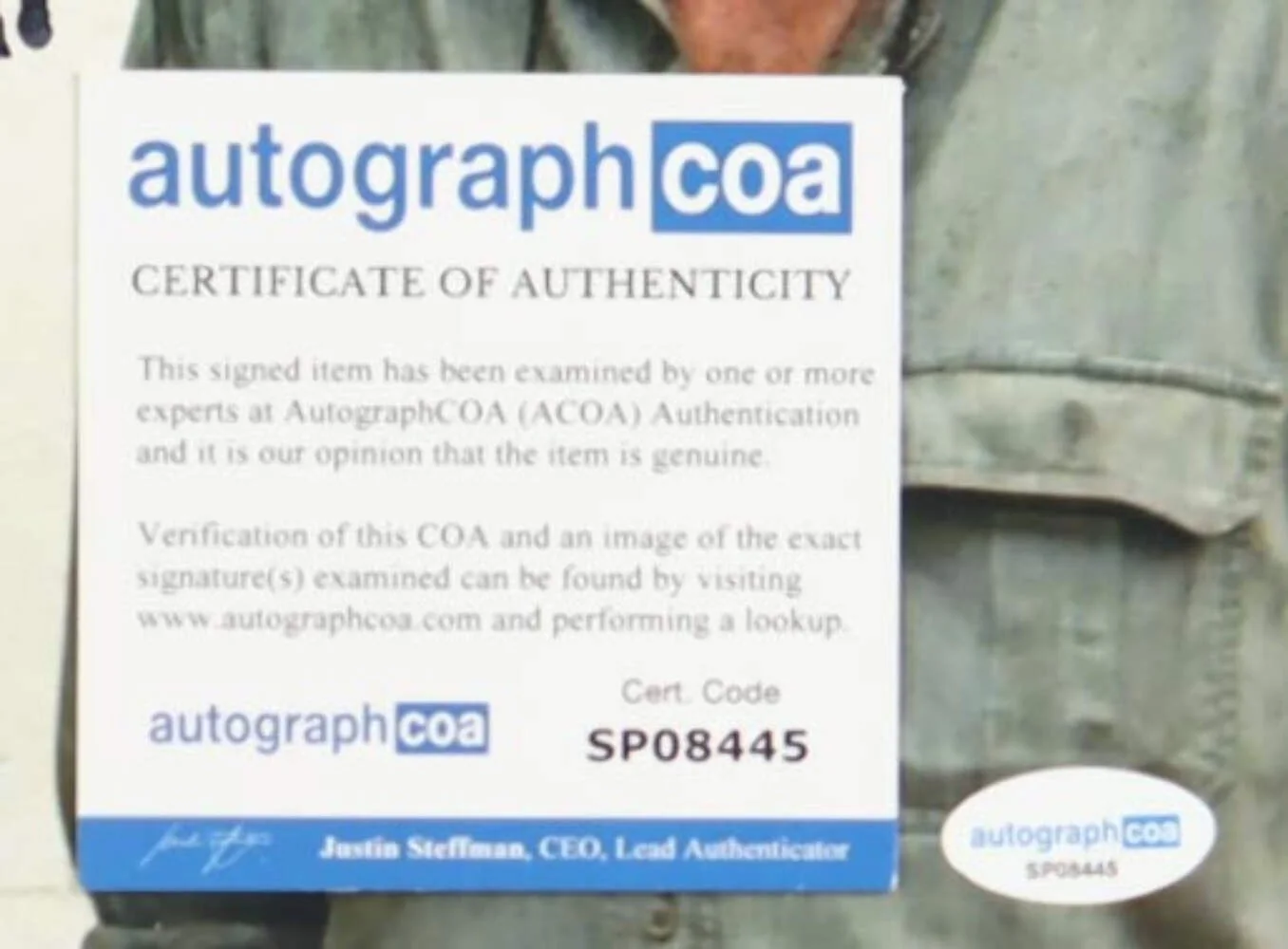 Chris Cooper — Chris Cooper Signed (ACOA) "Adaptation." 8x10 Photo Inscribed "Best Wishes" & "', изображение 2