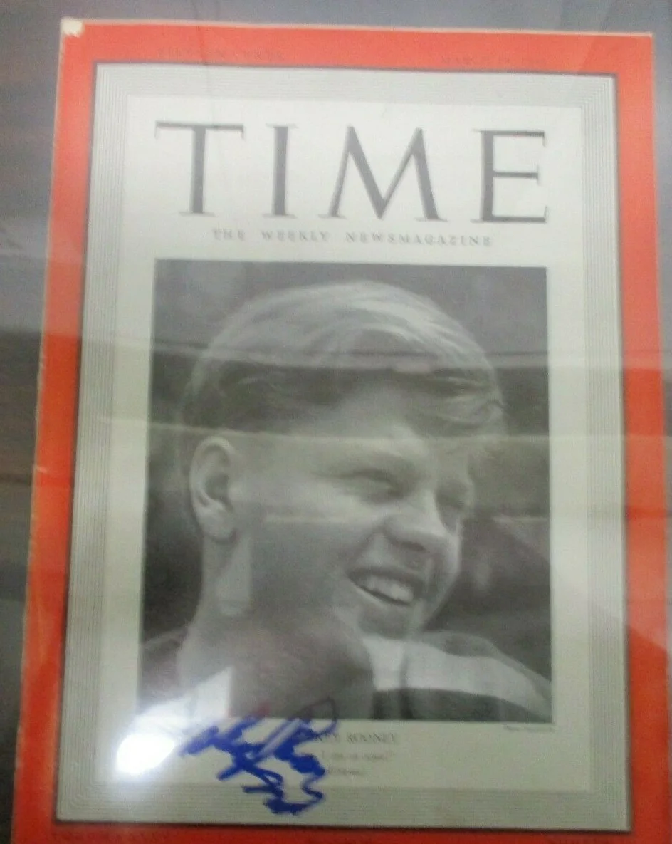 Mickey Rooney — Time Magazine from March 18, 1940 w/Mickey Rooney Autograph & COA, Full Magazine