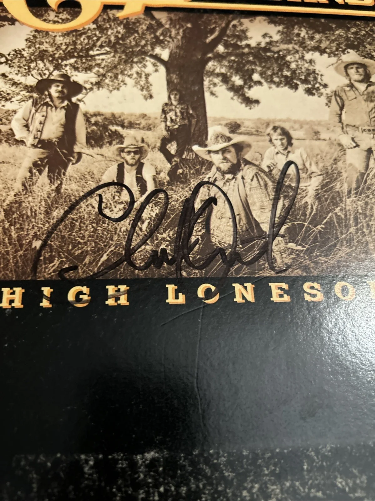 CHARLIE DANIELS AUTOGRAPHED HIGH LONESOME VINYL LP 1976 EPIC FIRST PRESS, изображение 2