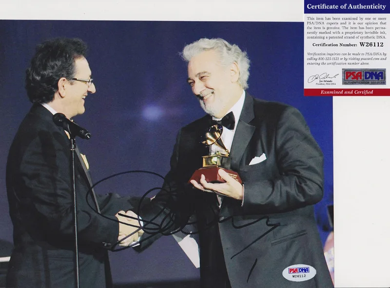 Placido Domingo — Placido Domingo The Three Tenors Signed Autograph 8x10 Photo PSA/DNA COA #17