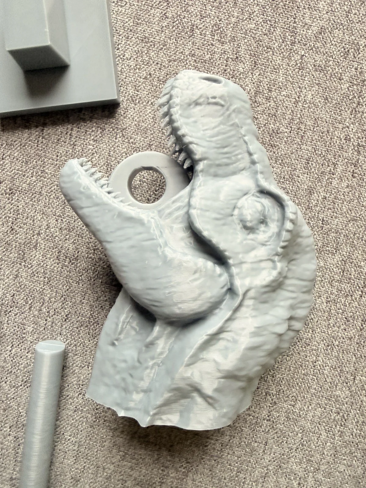 Wall Mounted Dinosaur Head Toiler Paper Holder 3d Printed, image 3