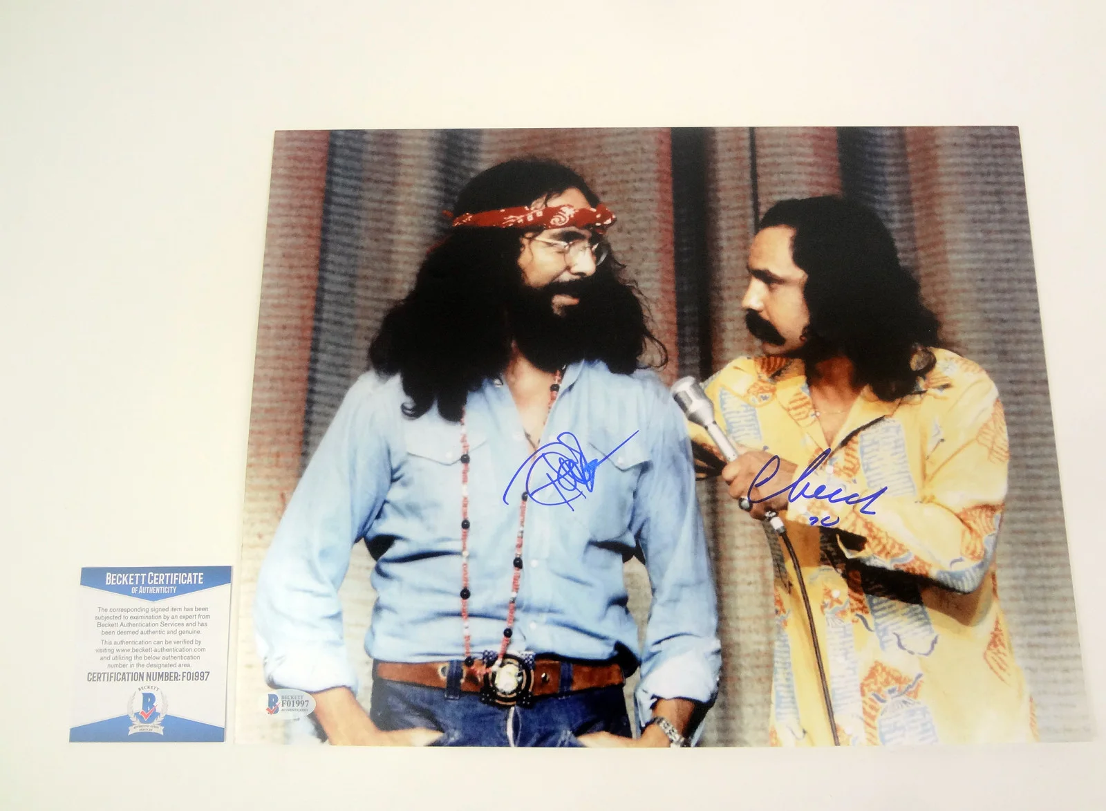 Cheech And Chong — Cheech And Chong Up In Smoke Dual Signed Autograph 11x14 Photo Beckett BAS COA D