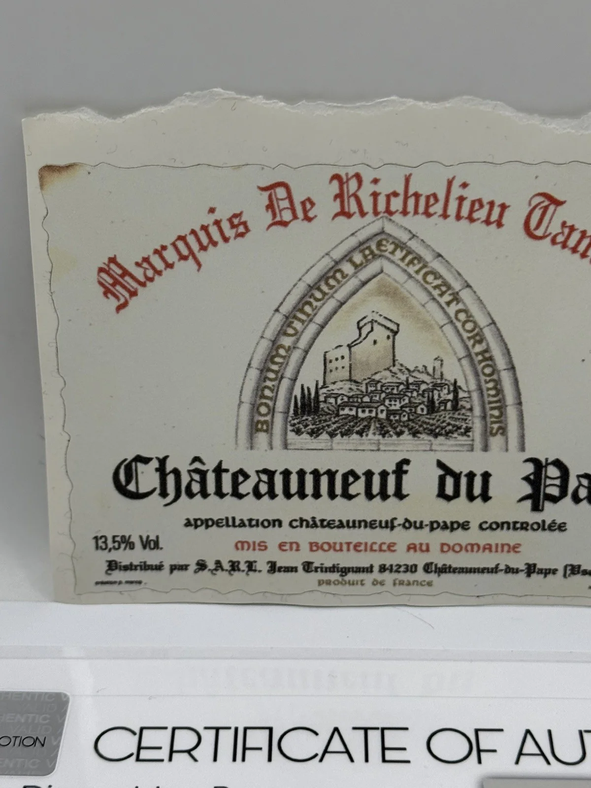 The Haunting Of Bly Manor playing Wine Label Prop Screen Used Hannah Grose COA, изображение 2