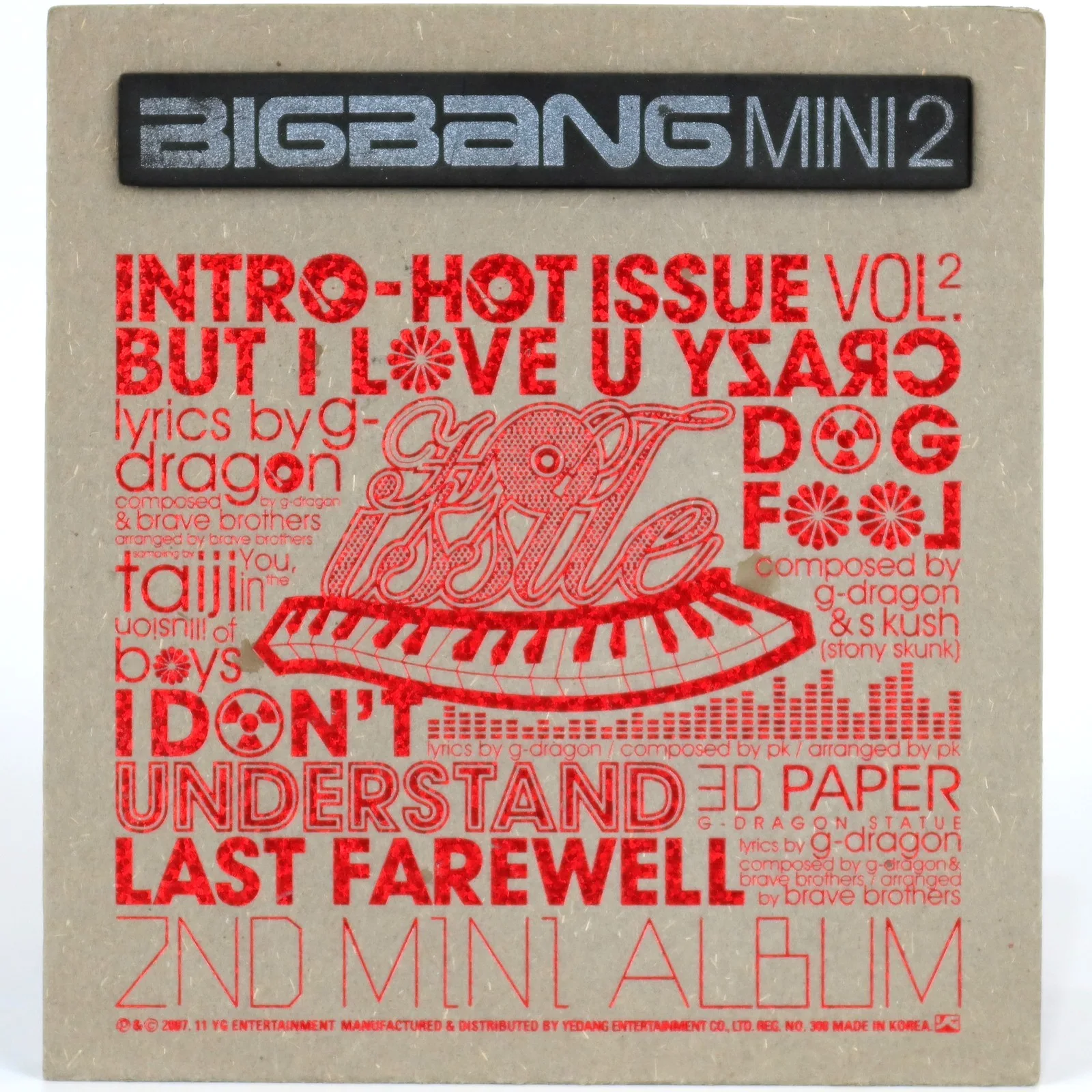 Bigbang - Hot Issue 2nd Mini Album Signed Autographed CD 2007, image 2