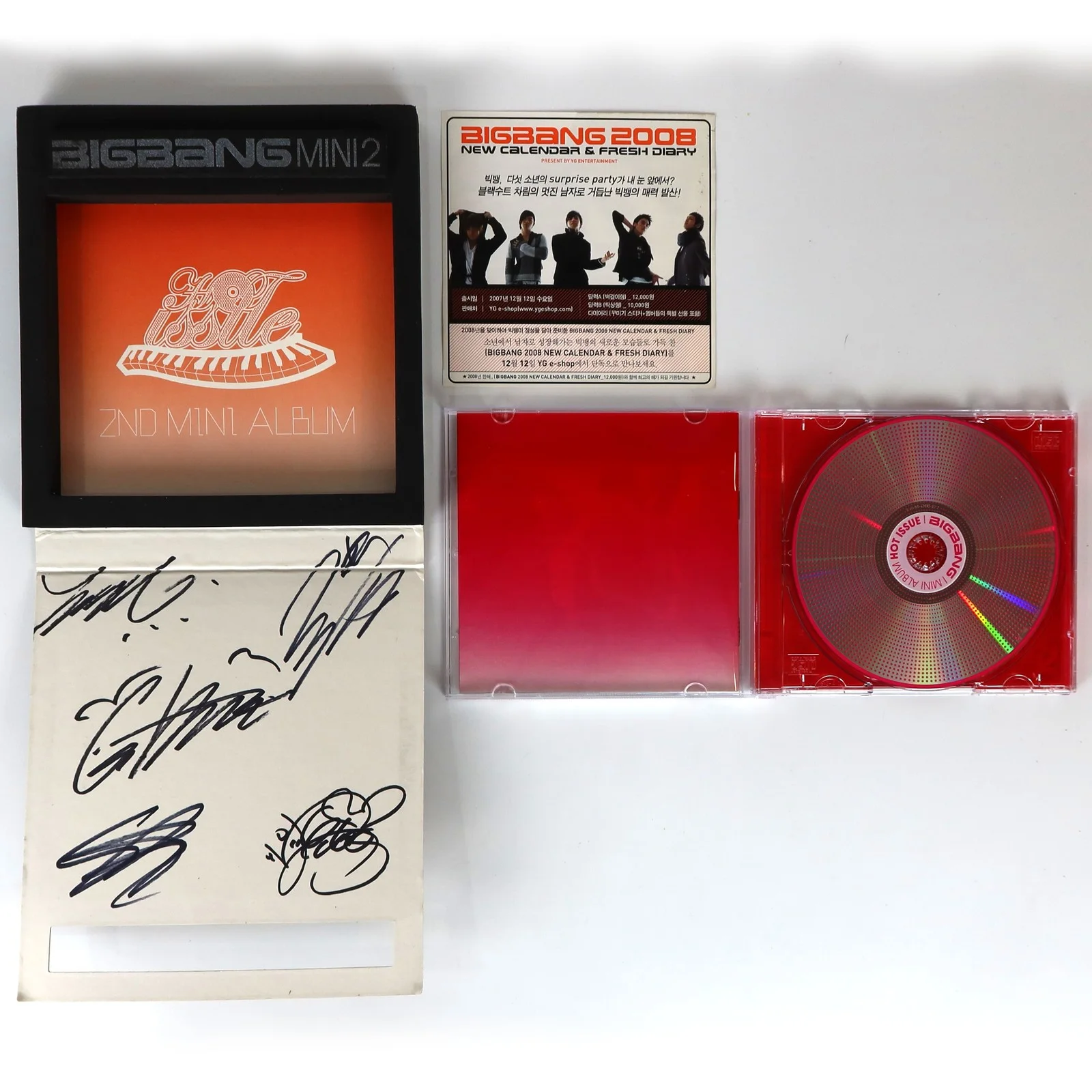 Bigbang - Hot Issue 2nd Mini Album Signed Autographed CD 2007, image 3