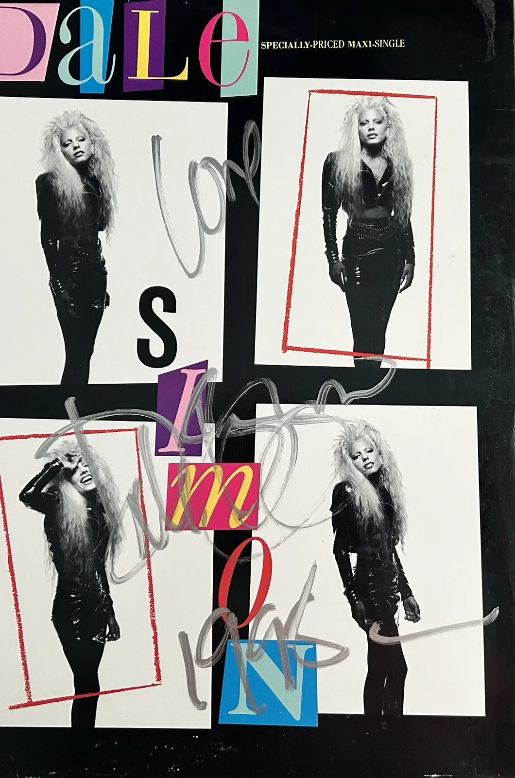 Dale Bozzio (Missing Persons) "Simon Simon" 12-Inch Vinyl Single Promo - Signed, image 3