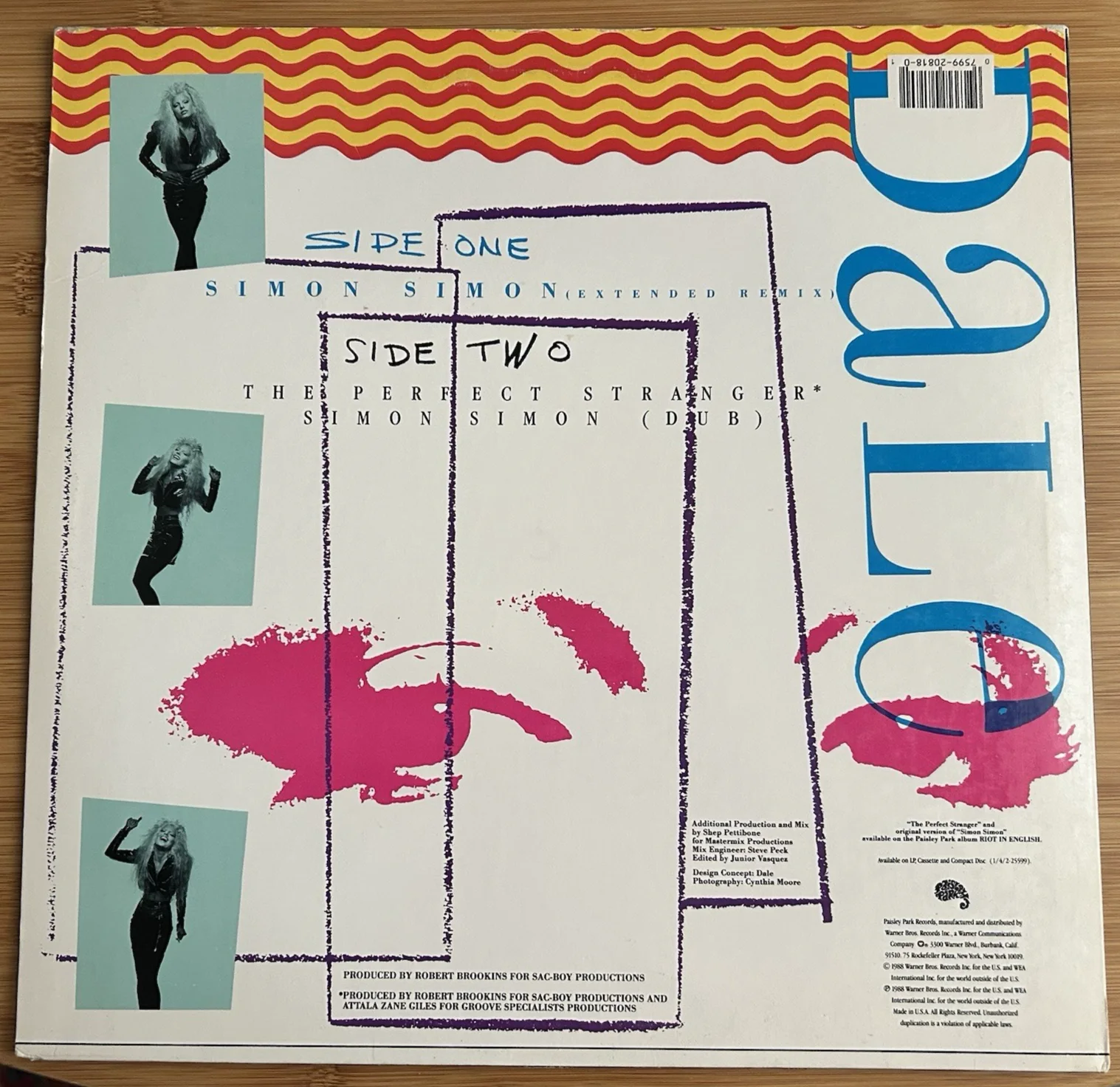 Dale Bozzio (Missing Persons) "Simon Simon" 12-Inch Vinyl Single Promo - Signed, image 5