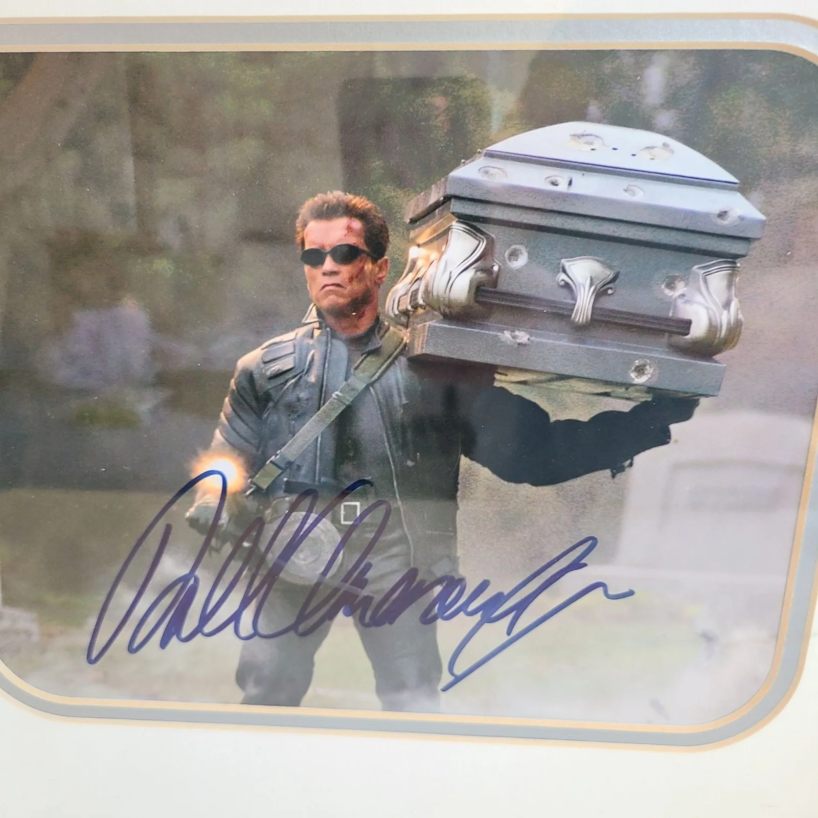 Arnold Schwarzenegger Signed Terminator 3 Photo In Black Frame With COA, image 4