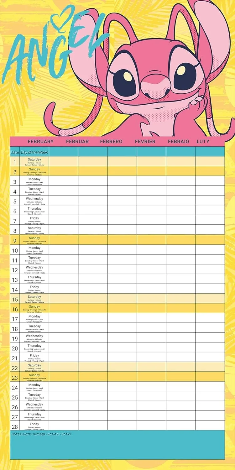 Lilo & Stitch 2025 30x30 Family Calendar – Official Disney 12-Month Planner, Col, изображение 2