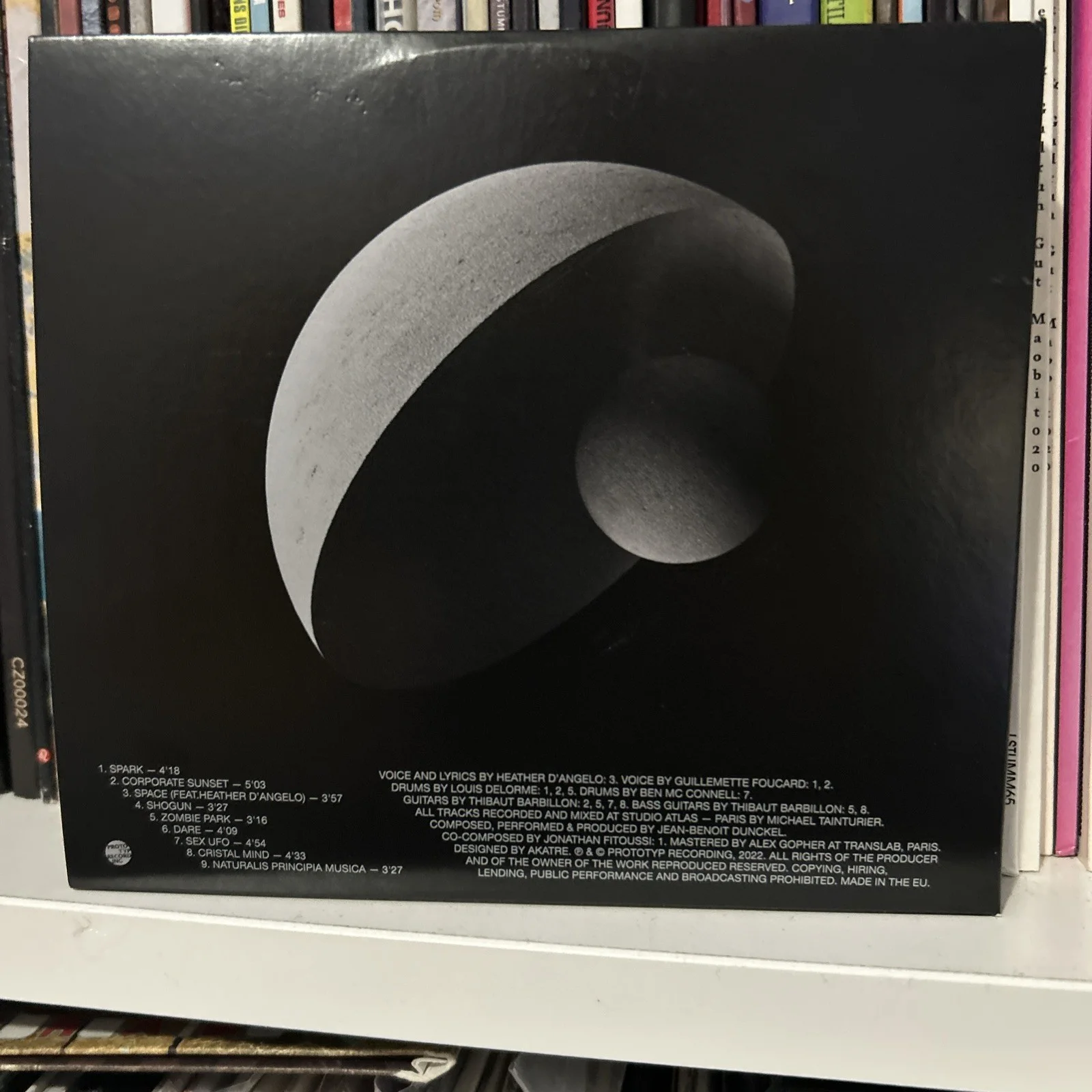 JB Dunckel Carbon black CD with Signed Gatefold Cover Jean-Benoît Dunckel of AIR, image 2