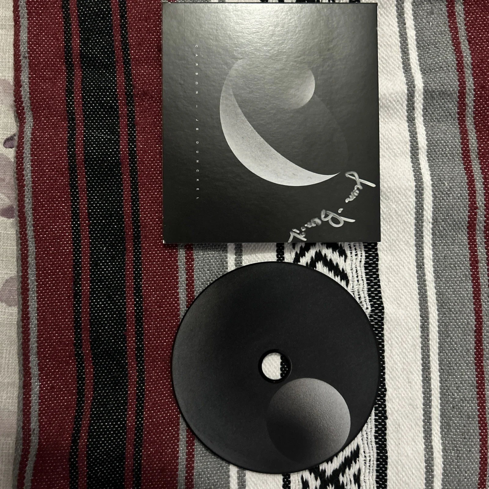 JB Dunckel Carbon black CD with Signed Gatefold Cover Jean-Benoît Dunckel of AIR, image 4