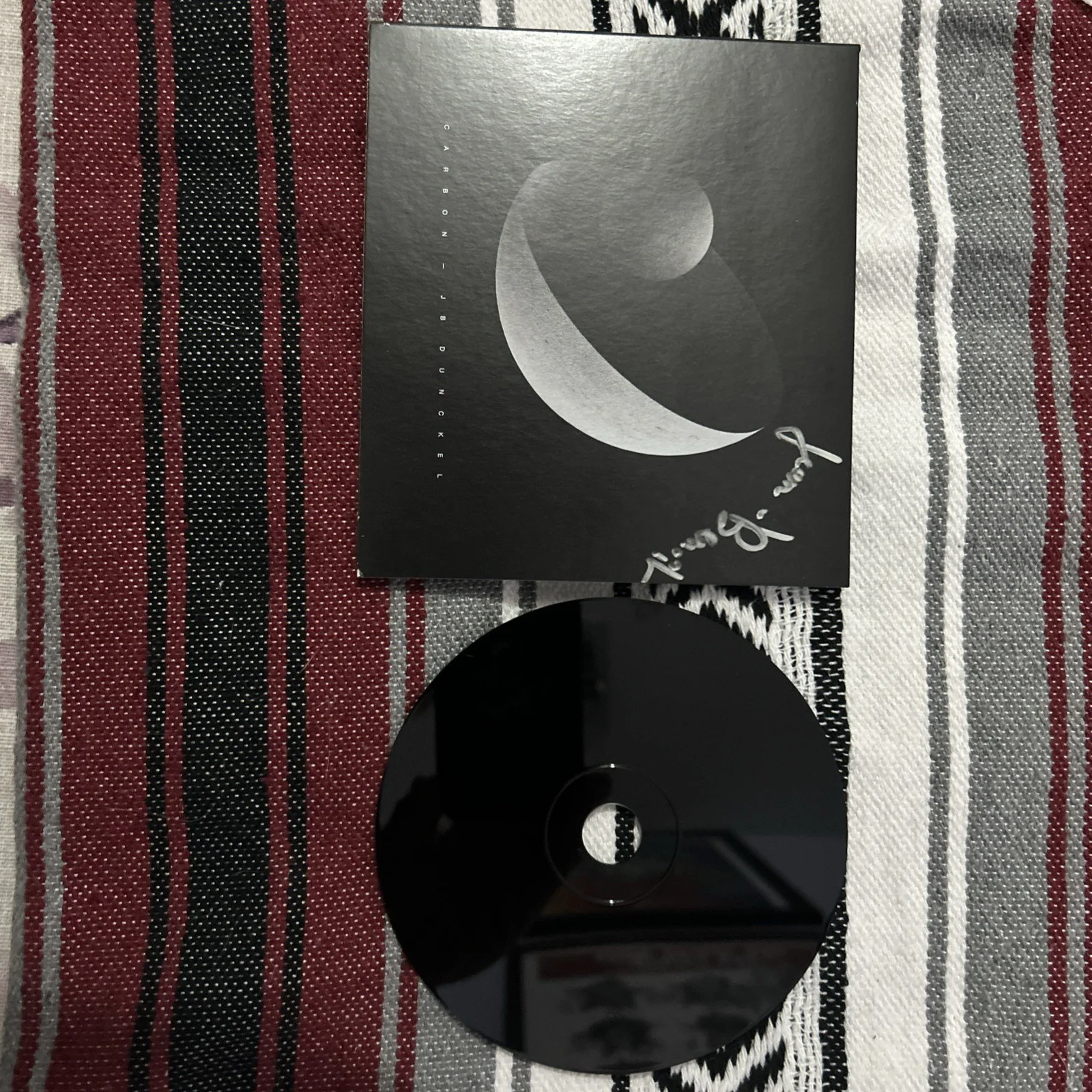 JB Dunckel Carbon black CD with Signed Gatefold Cover Jean-Benoît Dunckel of AIR, image 5