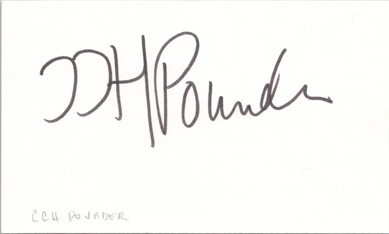 CCH Pounder — CCH Pounder Signed 3x5 Index Card NCIS New Orleans, Avatar Autographed