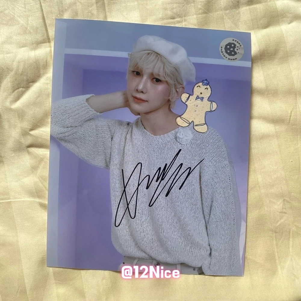 ATEEZ ateez Autographed Group Photo Poster 4*6 K-POP Collection Gifts 2025 #Nice, image 4