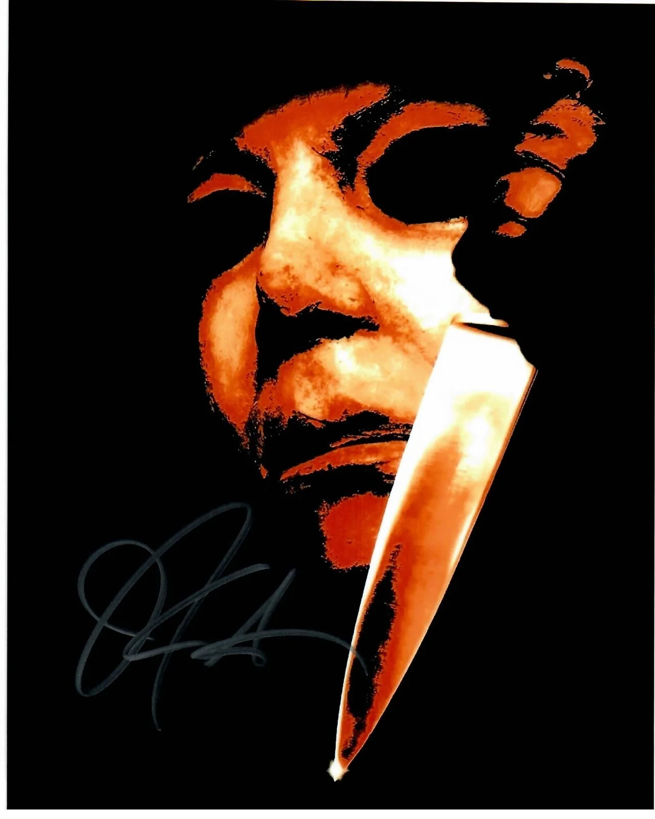 George P Wilbur — George P Wilbur Halloween As Michael Myers Actor Signed 8 x 10 Photo TTM COA