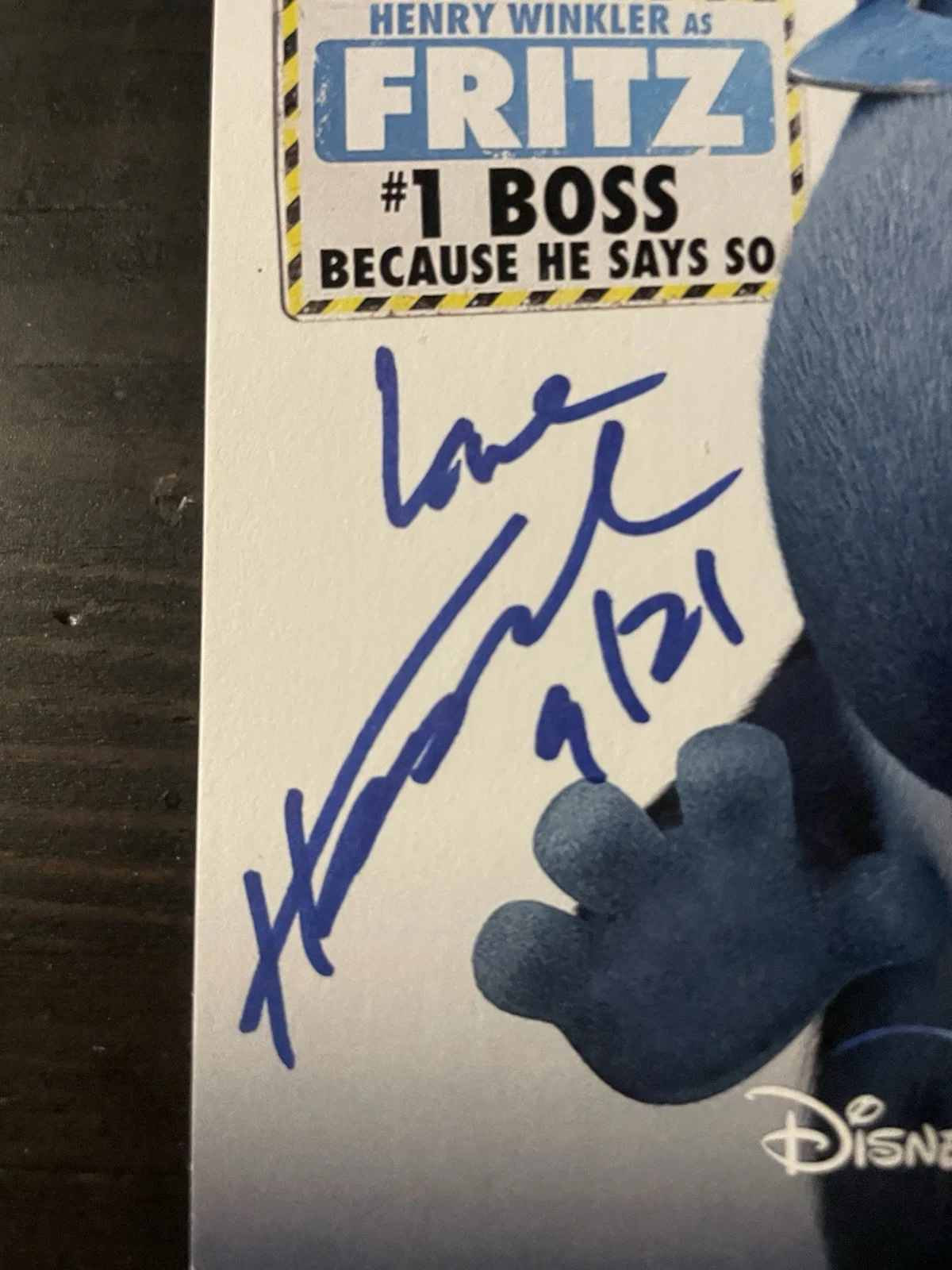 henry winkler — HENRY WINKLER MONSTERS AT WORK FRITZ AUTOGRAPHED SIGNED 3.5x5.25 PICTURE, изображение 2