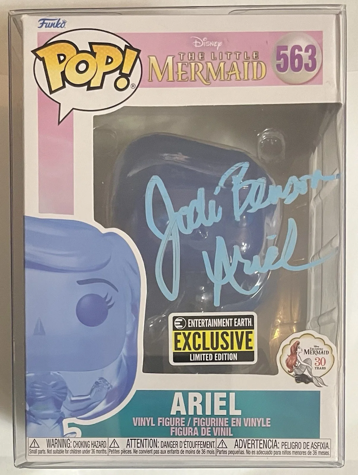 Jodi Benson — JODI BENSON SIGNED FUNKO POP #563 DISNEY THE LITTLE MERMAID ARIEL E.T. EXCLUSIVE, image 2