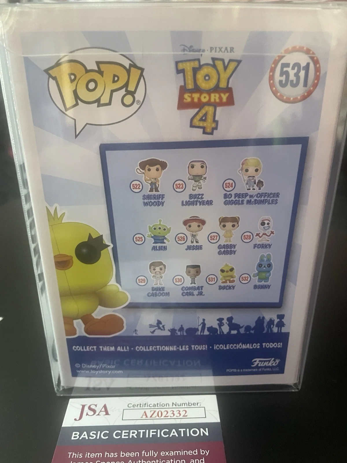 Keegan Michael Key — Keegan Michael Key Signed Funko Pop #531 Ducky Toy Story JSA COA W/ Protector, image 3