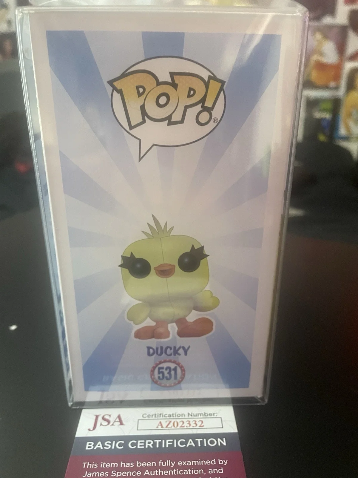 Keegan Michael Key — Keegan Michael Key Signed Funko Pop #531 Ducky Toy Story JSA COA W/ Protector, image 4