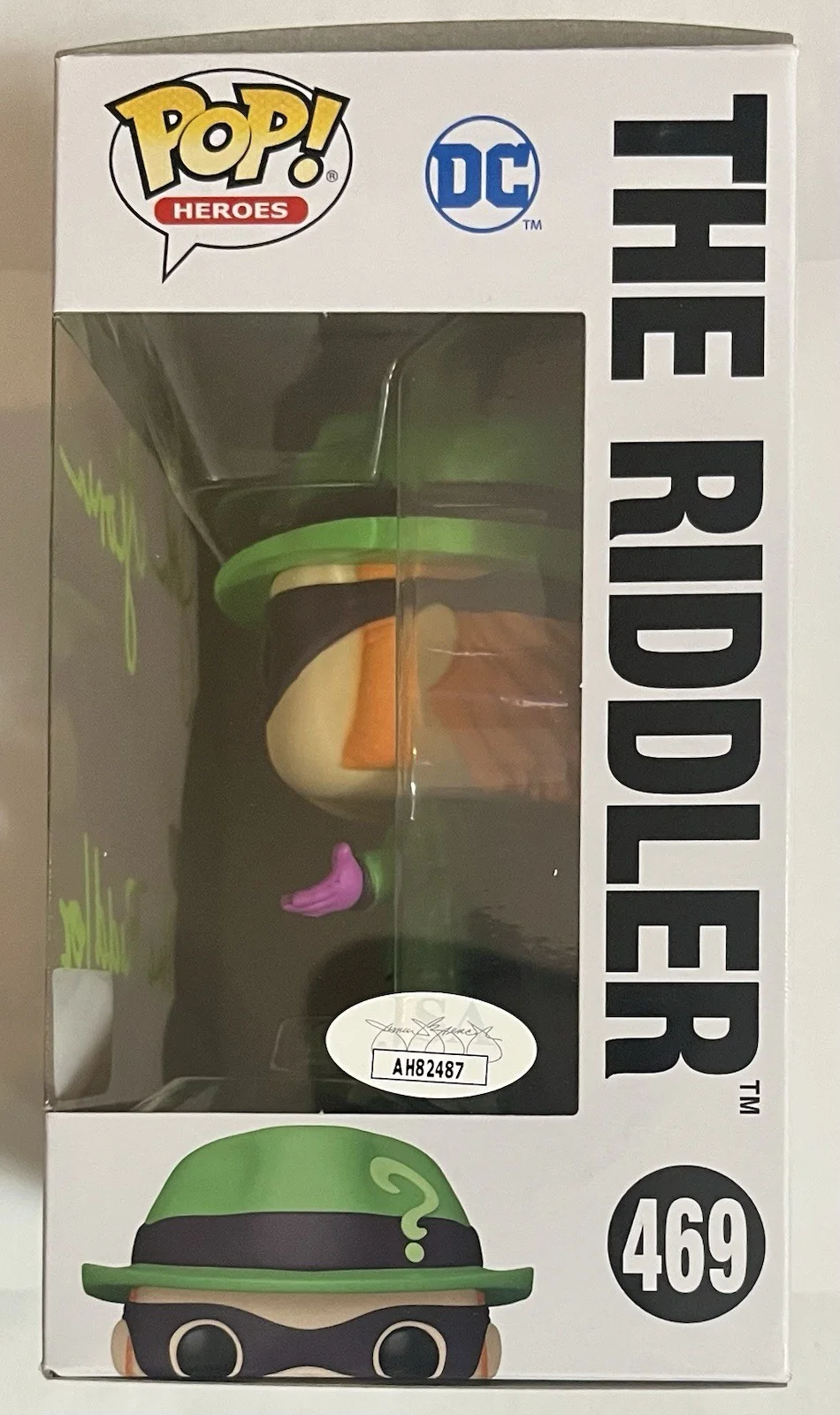John Glover — John Glover “THE RIDDLER” signed Funko Pop w/JSA COA Limited To 140 C2E2 Con Exc, изображение 3
