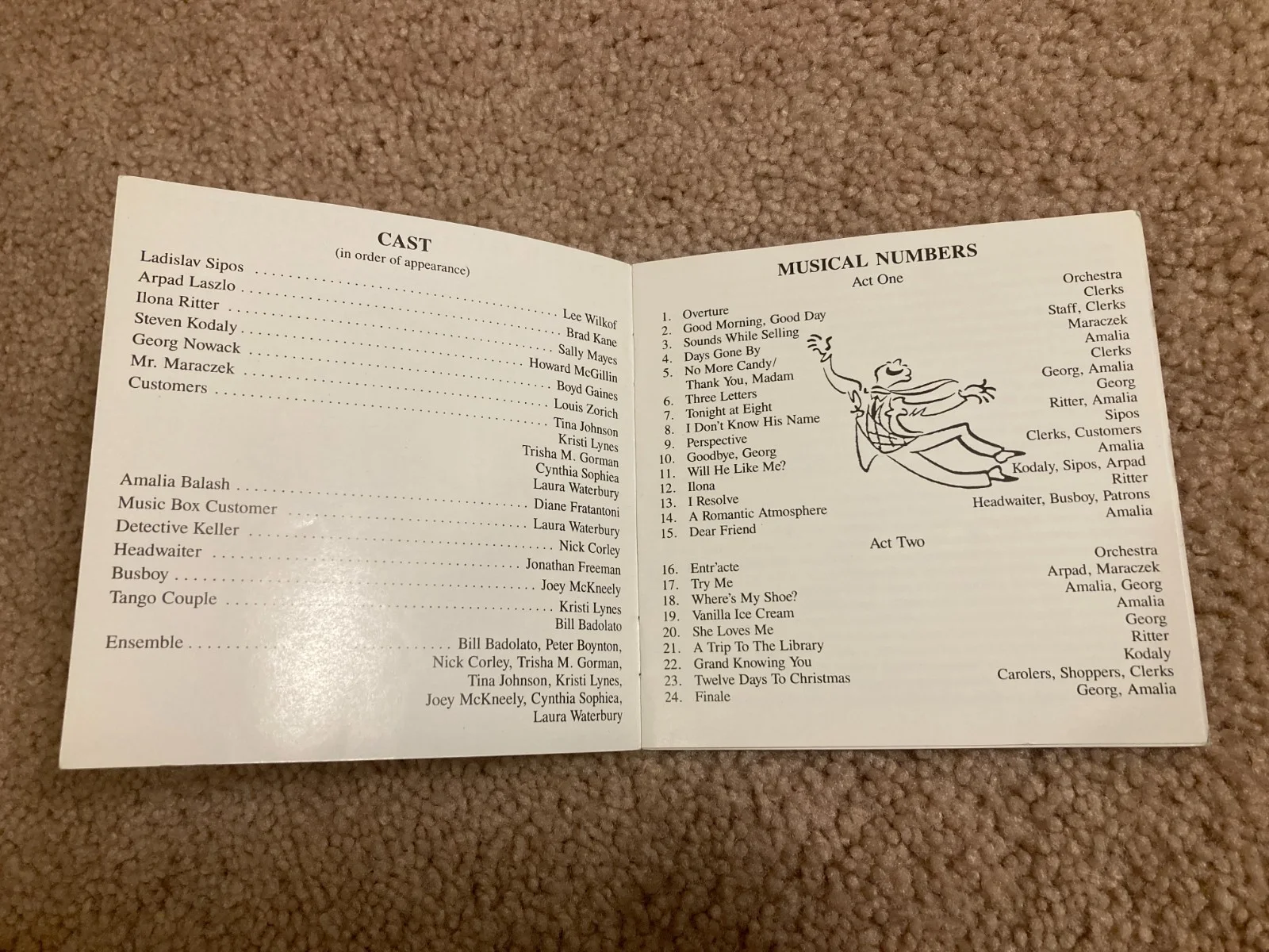 Boyd Gaines — Boyd Gaines Twice Signed Autographed She Loves Me Soundtrack Booklet Case Liner, изображение 4