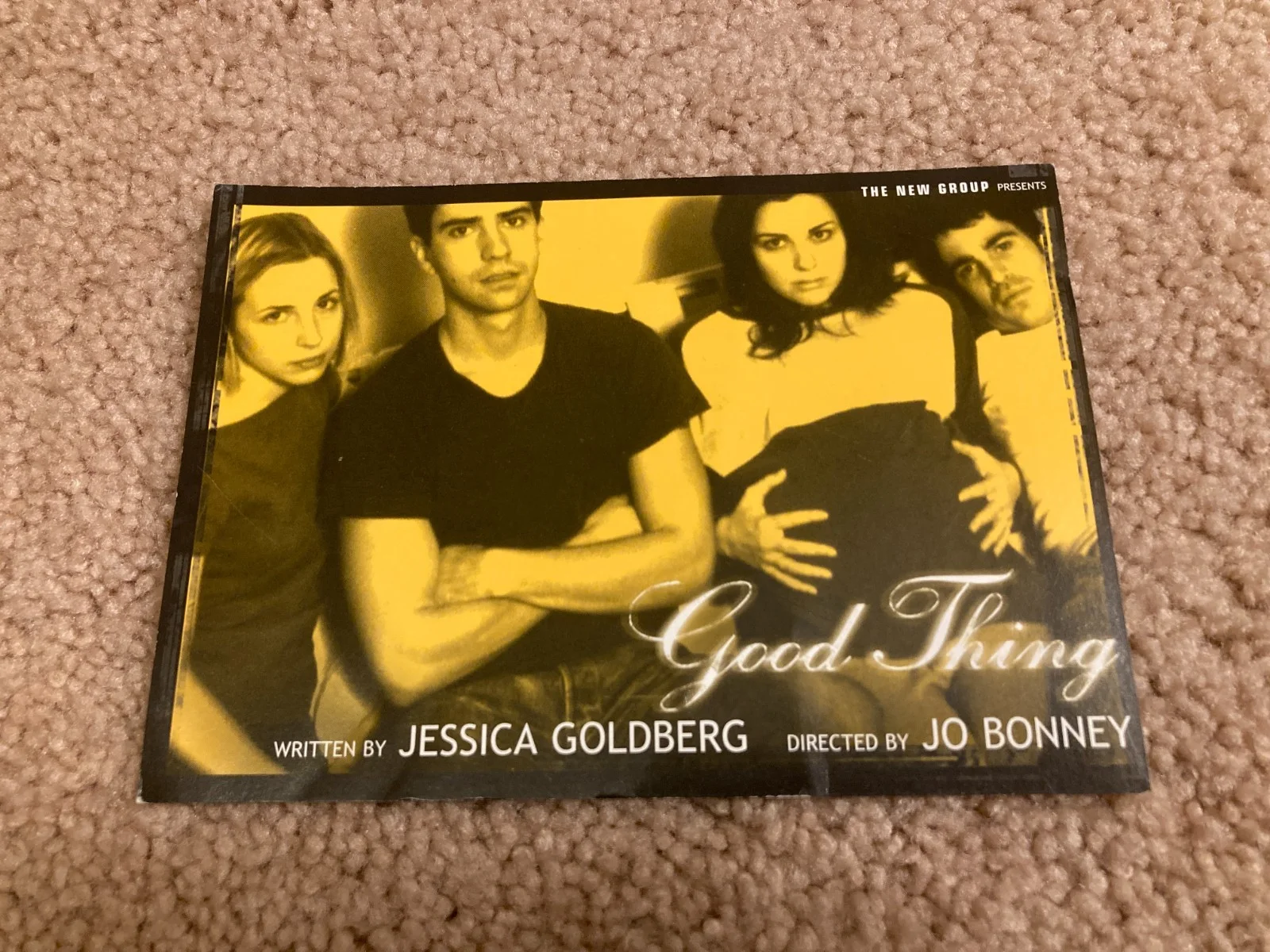 Hamish Linklater, Cara Buono, Alicia Goranson, Chris Messina — Hamish Linklater Cara Buono Alicia Goranson Messina Signed Good Thing Postcard, изображение 2